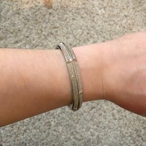 Silver glitter bangle